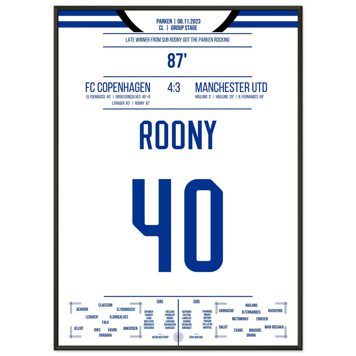 Il subentrato Roony fa esplodere lo stadio Parken con il gol vittoria.