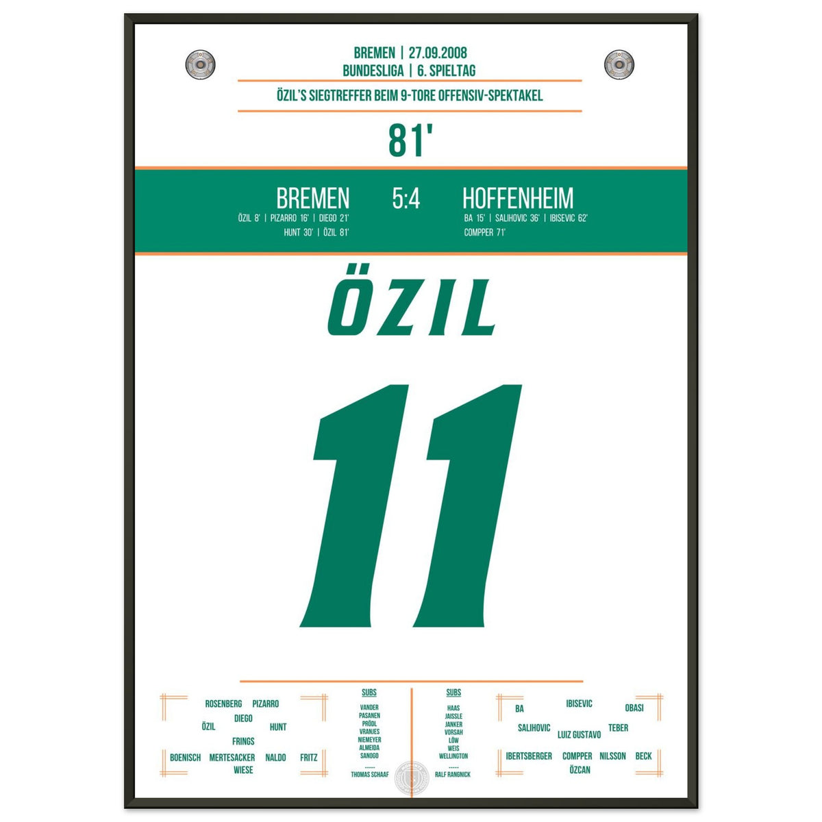 Le but vainqueur d'Özil lors d'un match de 9 buts contre Hoffenheim