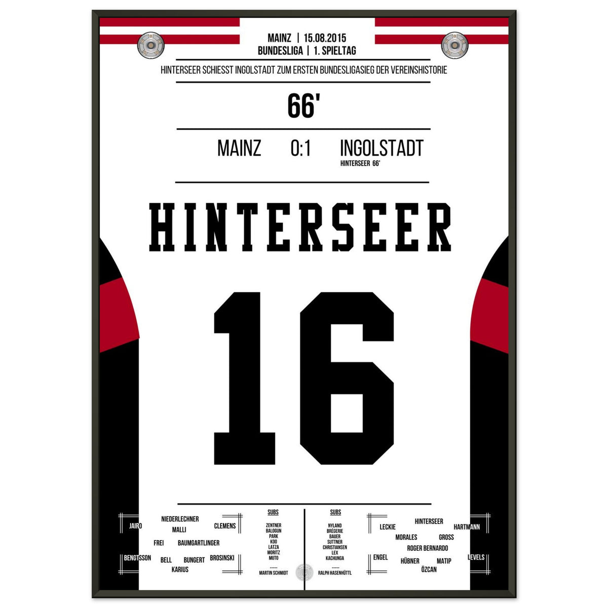 Ingolstadt festeggia la prima vittoria in Bundesliga della storia del club.