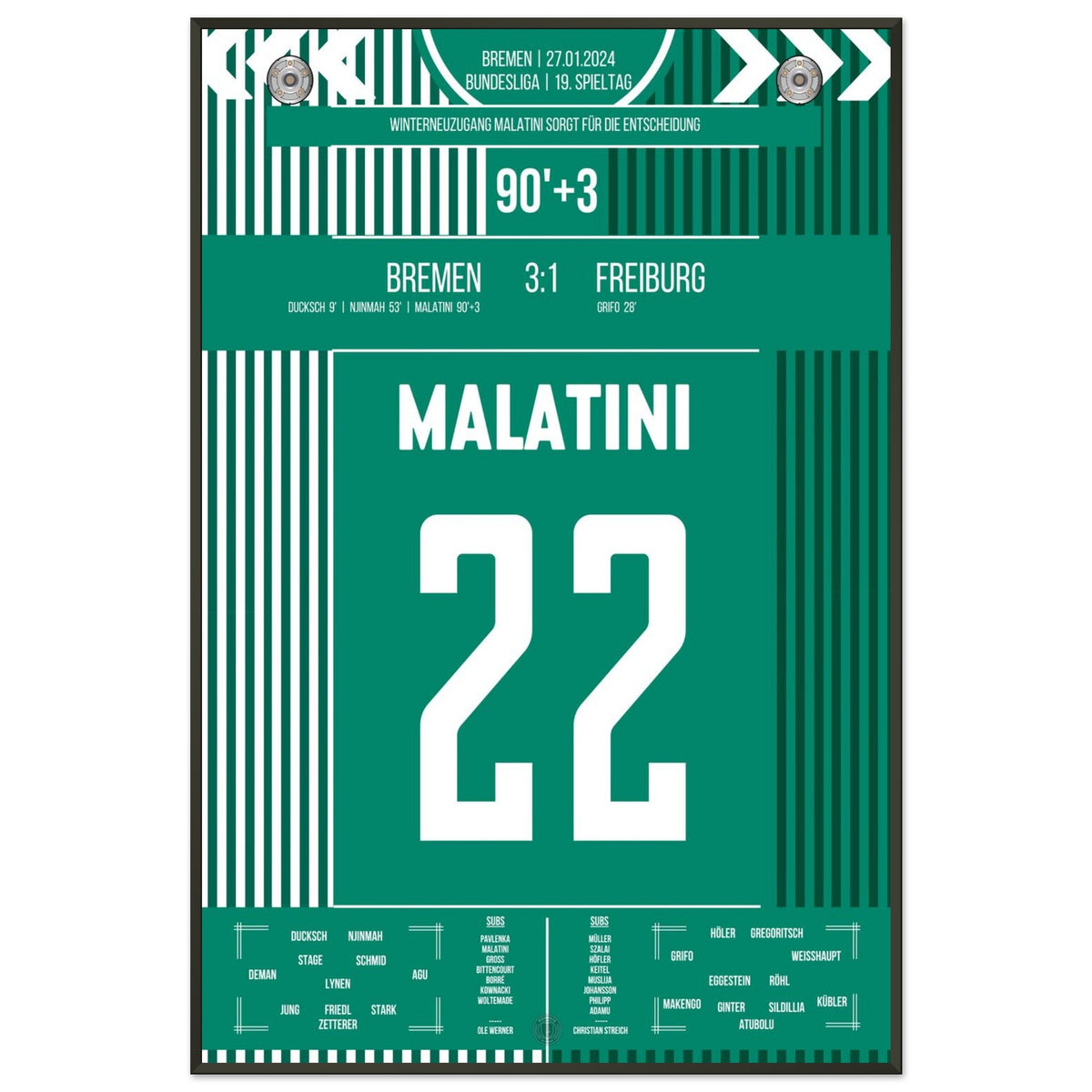 Malatini prend la décision avec son premier but
