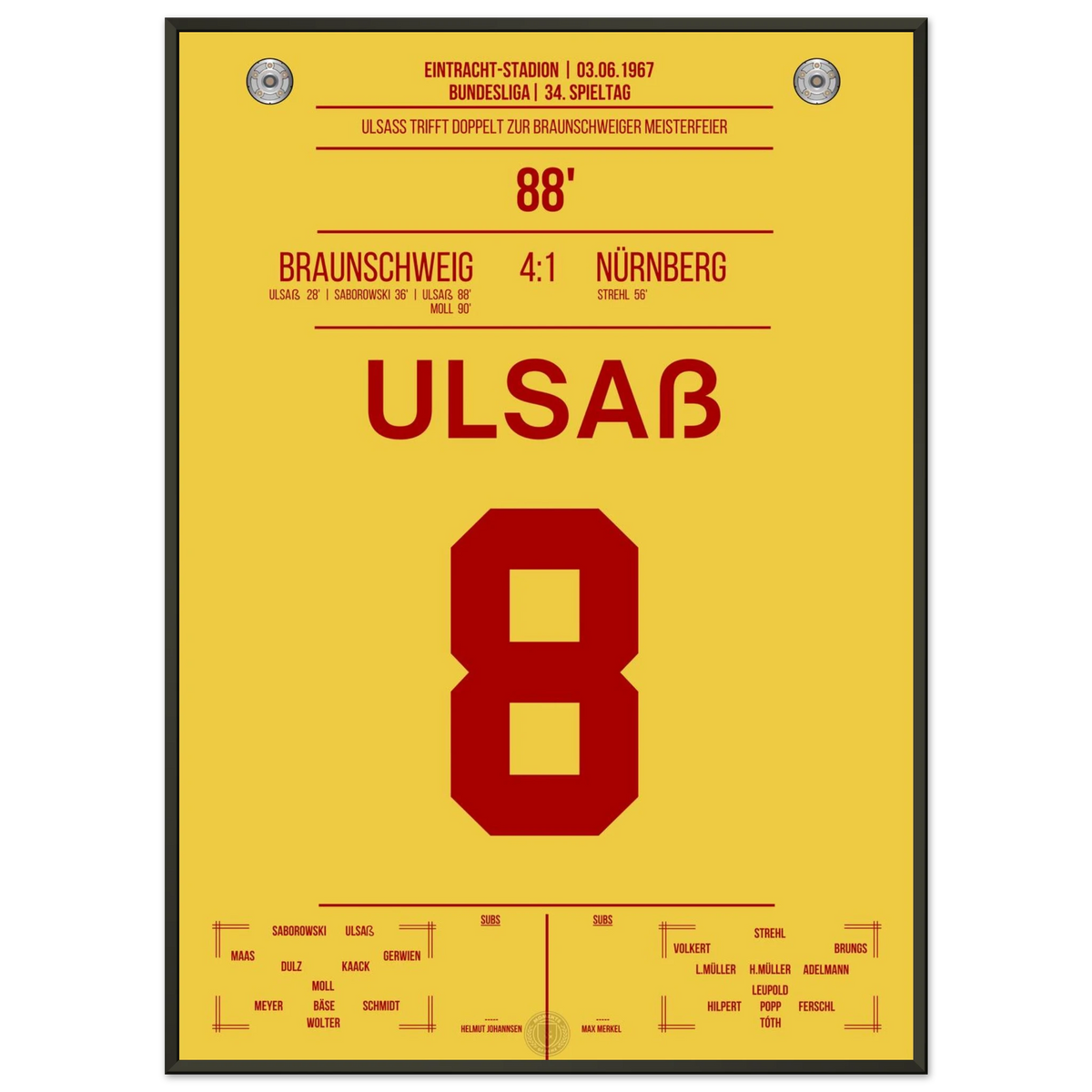 La vittoria del campionato tedesco del 1967 di <tc>Braunschweig</tc>