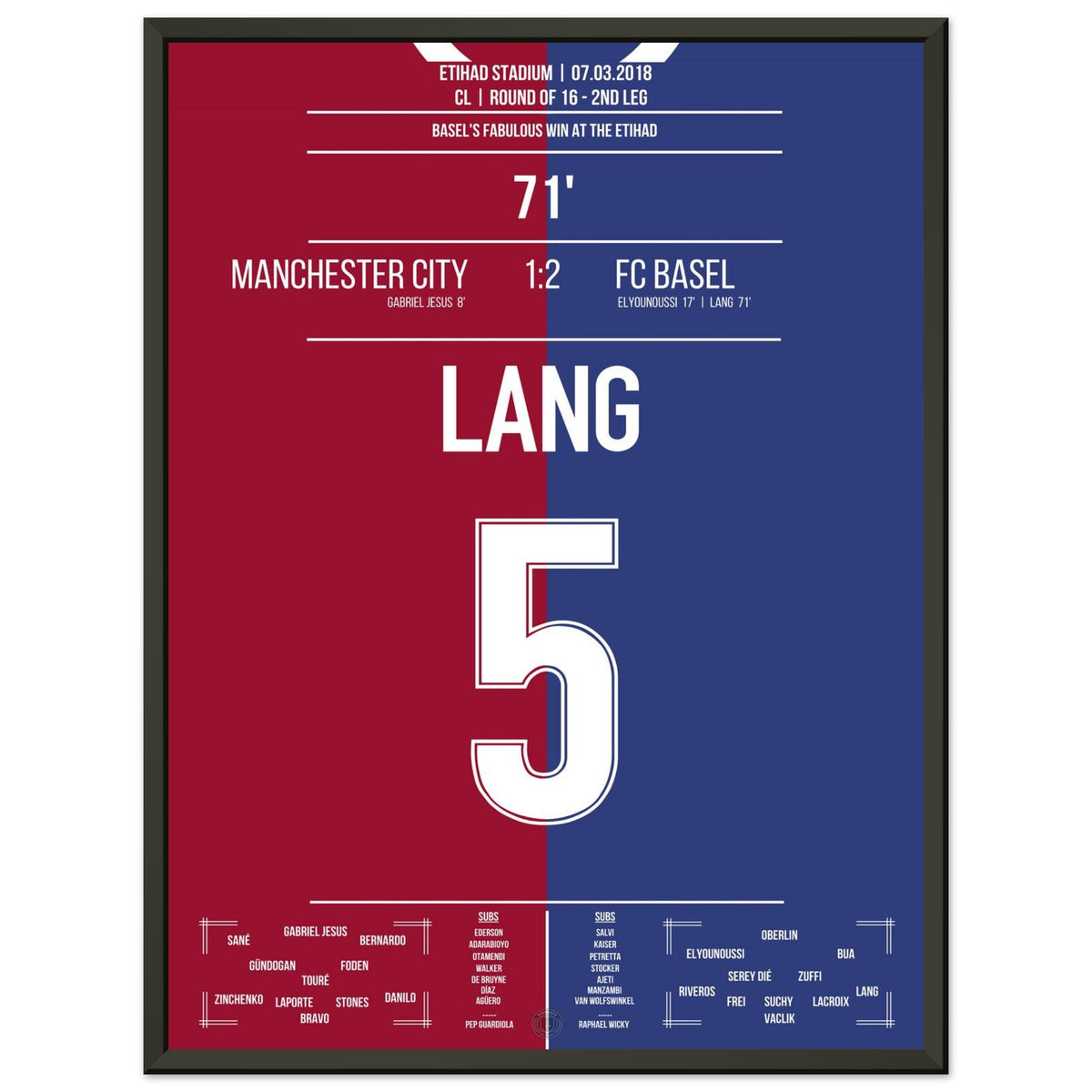 Lang con gol vittoria all'Etihad Stadium nel 2018