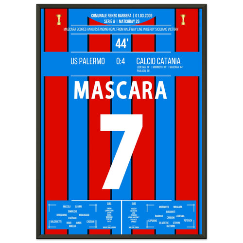Mascara scores from the halfway line in Catania's furious derby victory.