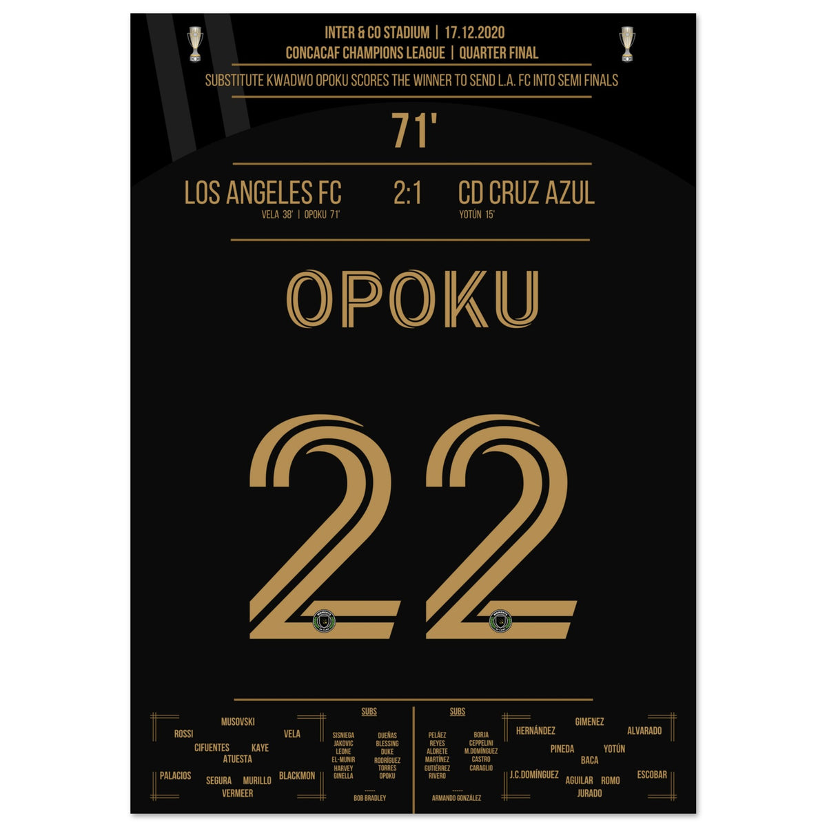 Opoku propulse le Los Angeles FC en demi-finale contre Cruz Azul