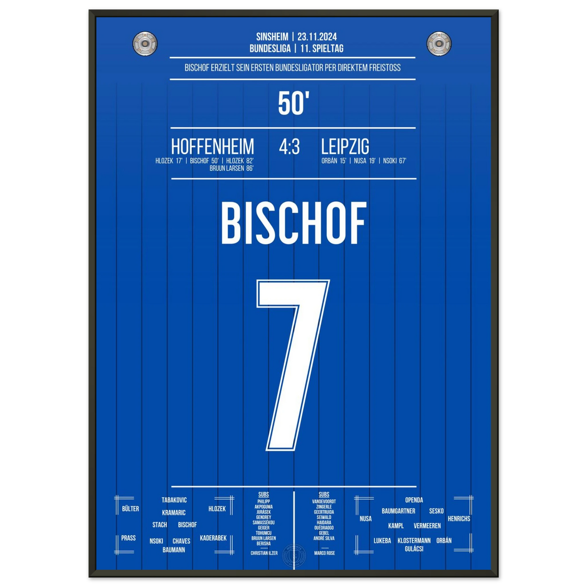 Bischof erzielt sein erstes Bundesligator