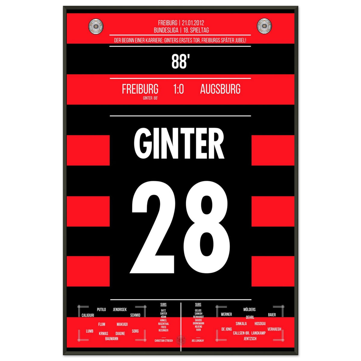Ginter's Siegtreffer beim Bundesliga-Debüt 2012
