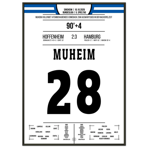 90'+4! Muheim vollendet legendären Comeback Sieg in Sinsheim