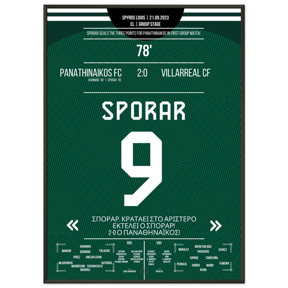 Sporar rende perfetta la vittoria nella prima partita della fase a gironi.