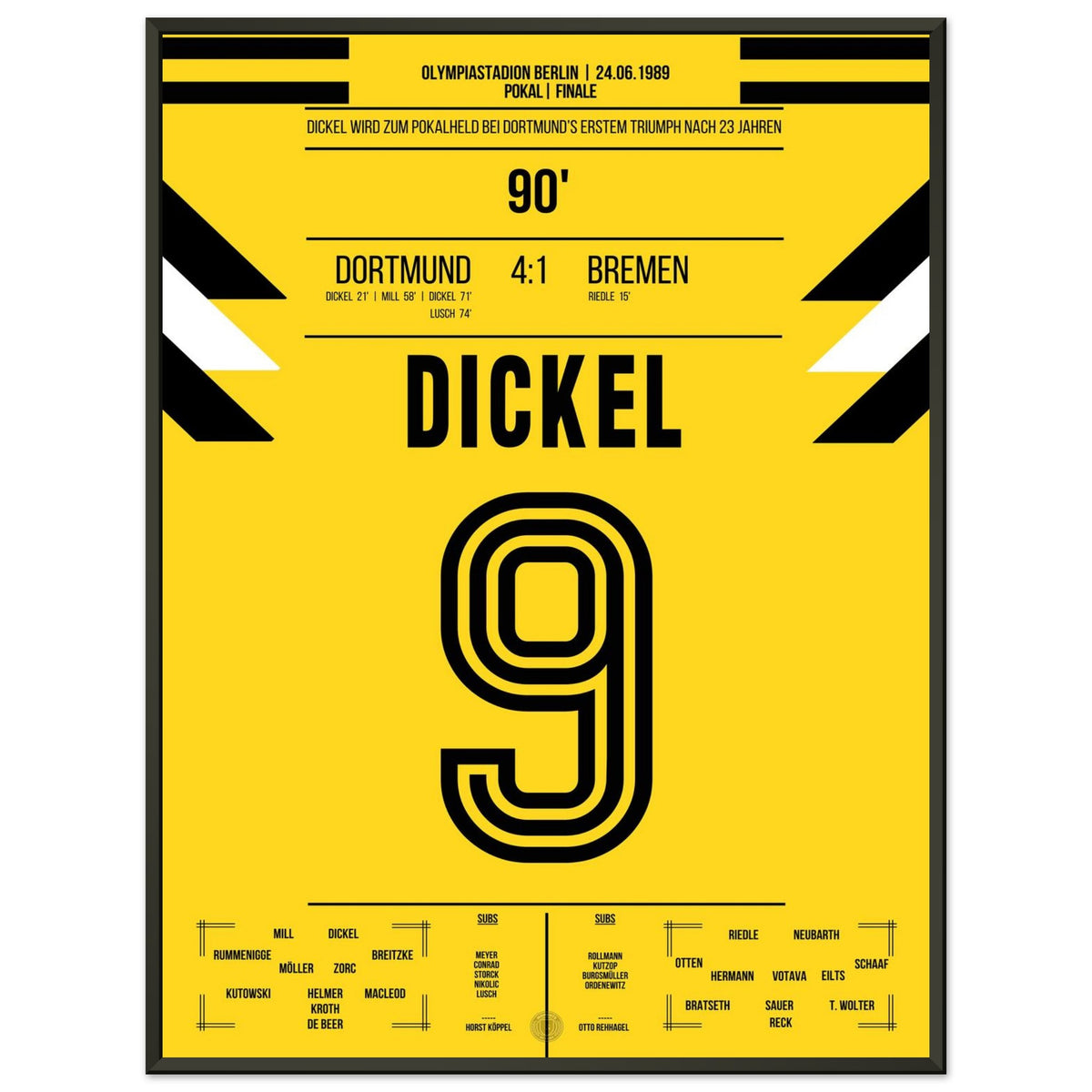 Dickel becomes a legend as Dortmund wins their first title in 23 years