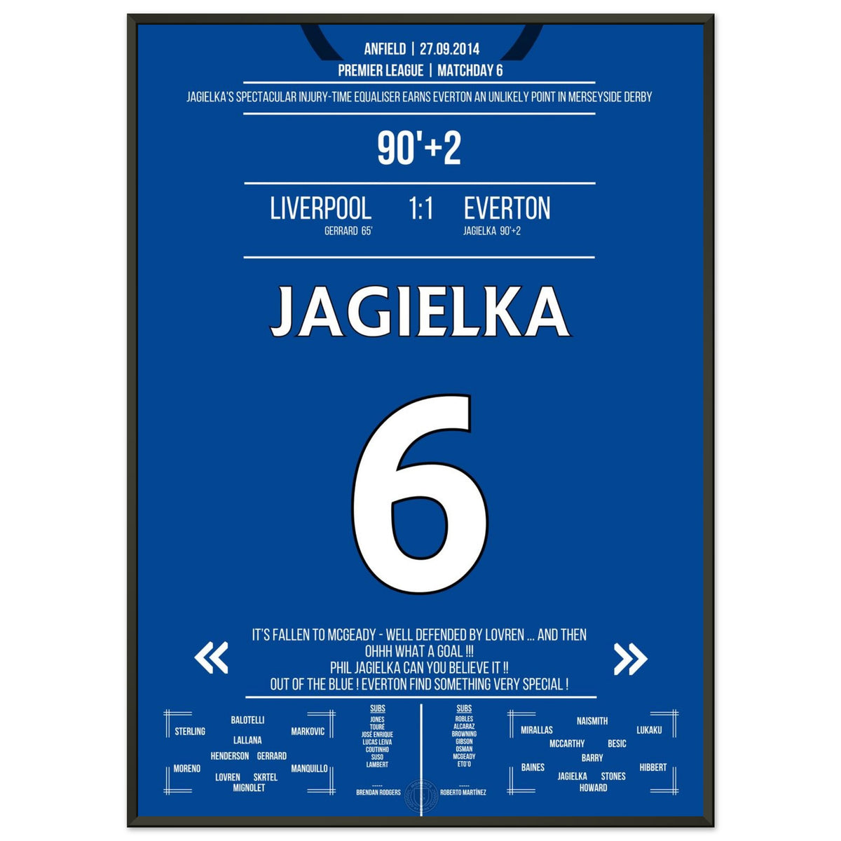 Il gol da sogno di Jagielka per il pareggio nel Merseyside Derby 2014