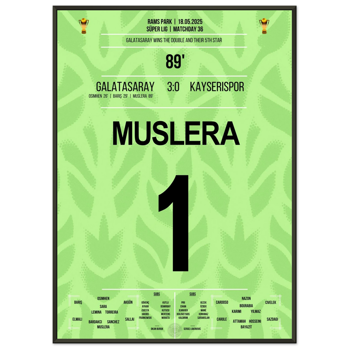 Muslera trifft per Elfmeter beim Gewinn der Meisterschaft