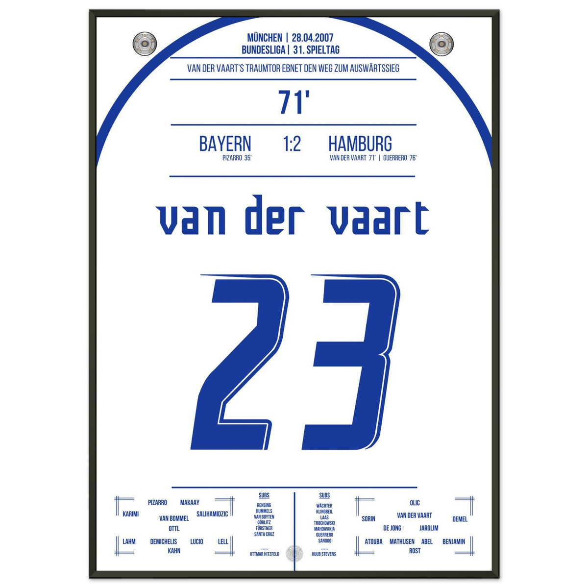 Le but de rêve de Van der Vaart lors de la victoire à l'extérieur contre le Bayern en 2007