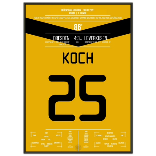 Koch trifft doppelt und führt Dresden in die Verlängerung bei legendärem Pokalsieg gegen Leverkusen