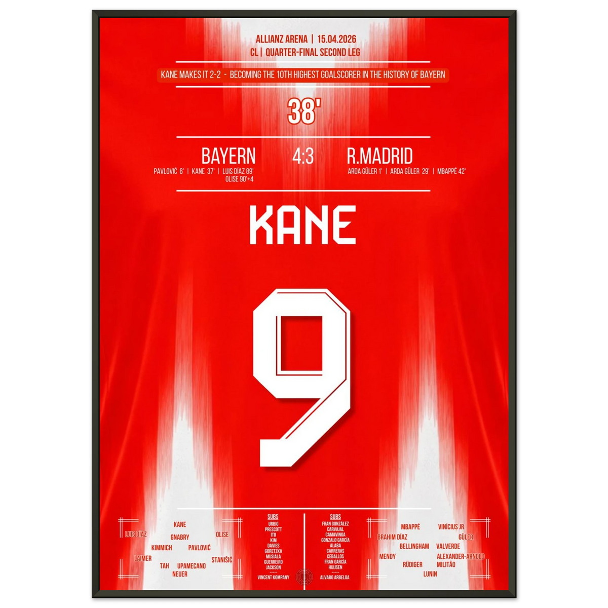Kane trifft weiter und erreicht die 50-Tore Saisonmarke