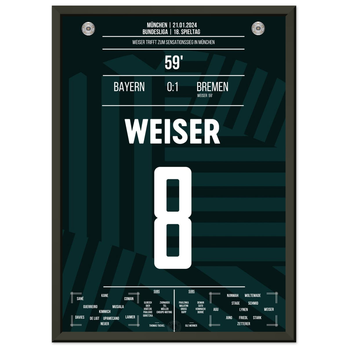 Weiser propulse le Werder vers une victoire à l'extérieur à Munich