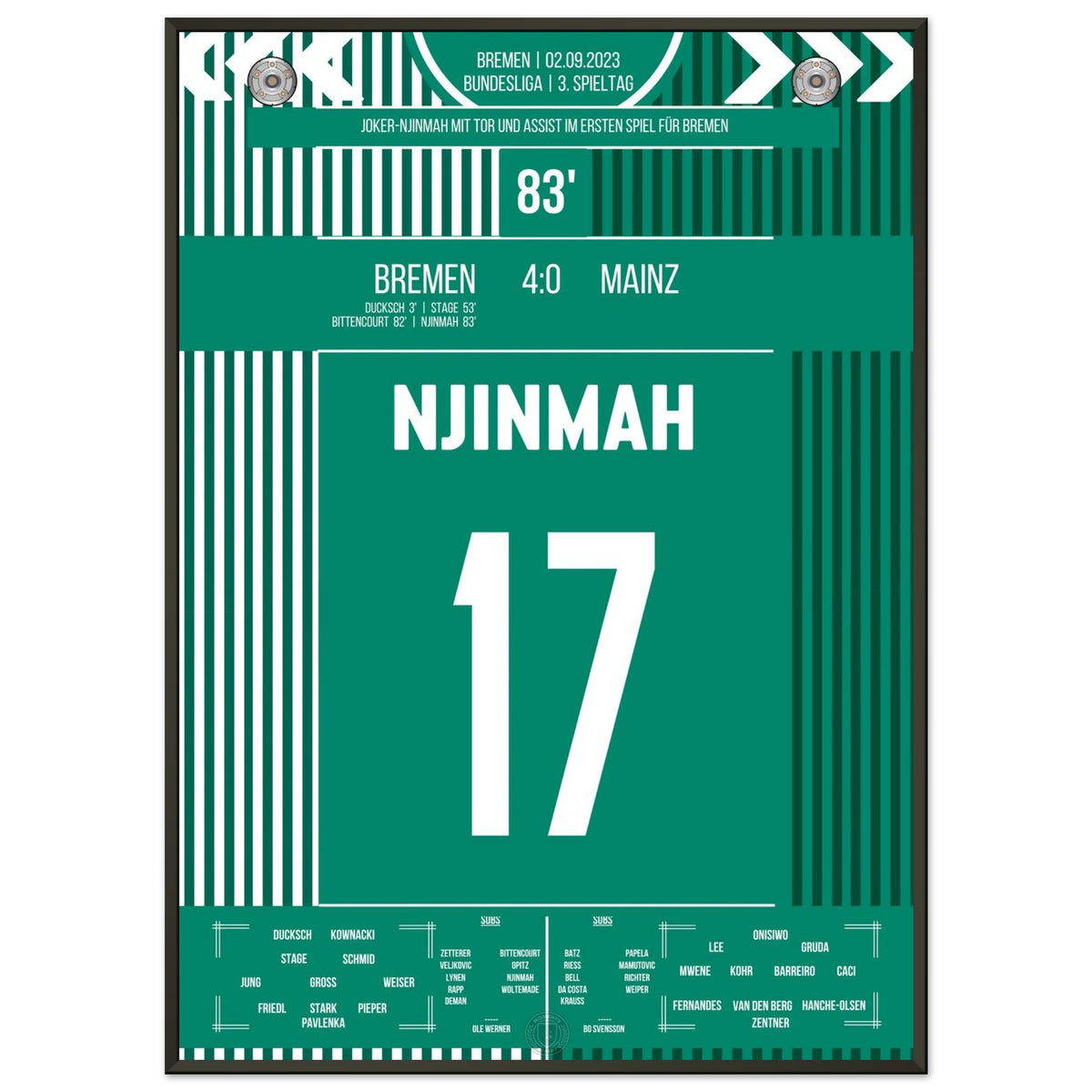 Joker-Njinmah avec son premier but en Bundesliga
