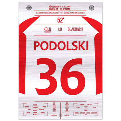 (Metal Print) Podolski vainqueur du derby de Cologne, première victoire de Cologne contre Gladbach en 6 ans