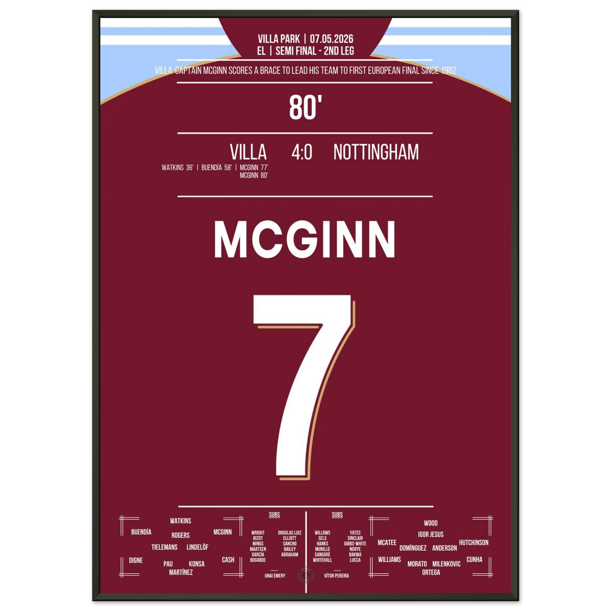 Le capitaine McGinn mène Villa à sa première finale européenne depuis 1982