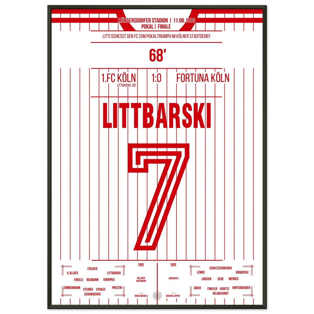 Littbarski shoots FC to cup victory in the Cologne city derby 1983