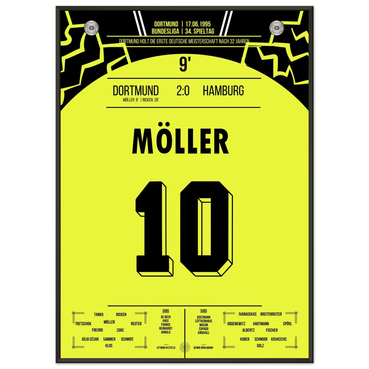 Möller versenkt den Freistoß und Dortmund holt ersten Meistertitel nach 32 Jahren