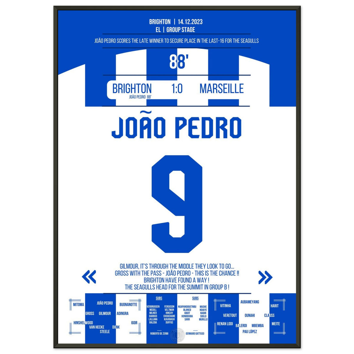 João Pedro's winning goal takes Brighton into the round of the last 16.