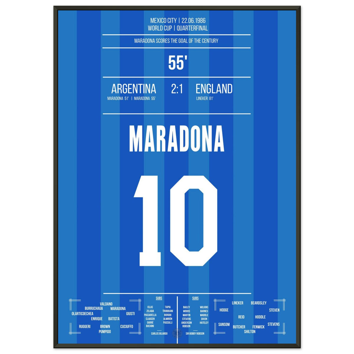 Le but centenaire de Maradona contre l'Angleterre en 1986