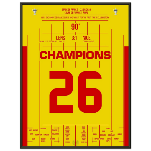Lens remporte la première victoire en coupe de son histoire