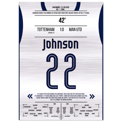 (Metal Print) Le but décisif de Johnson lors du triomphe de Tottenham en Coupe d'Europe