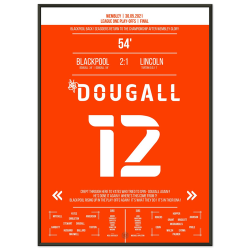 Dougall leads Blackpool back to the Championship