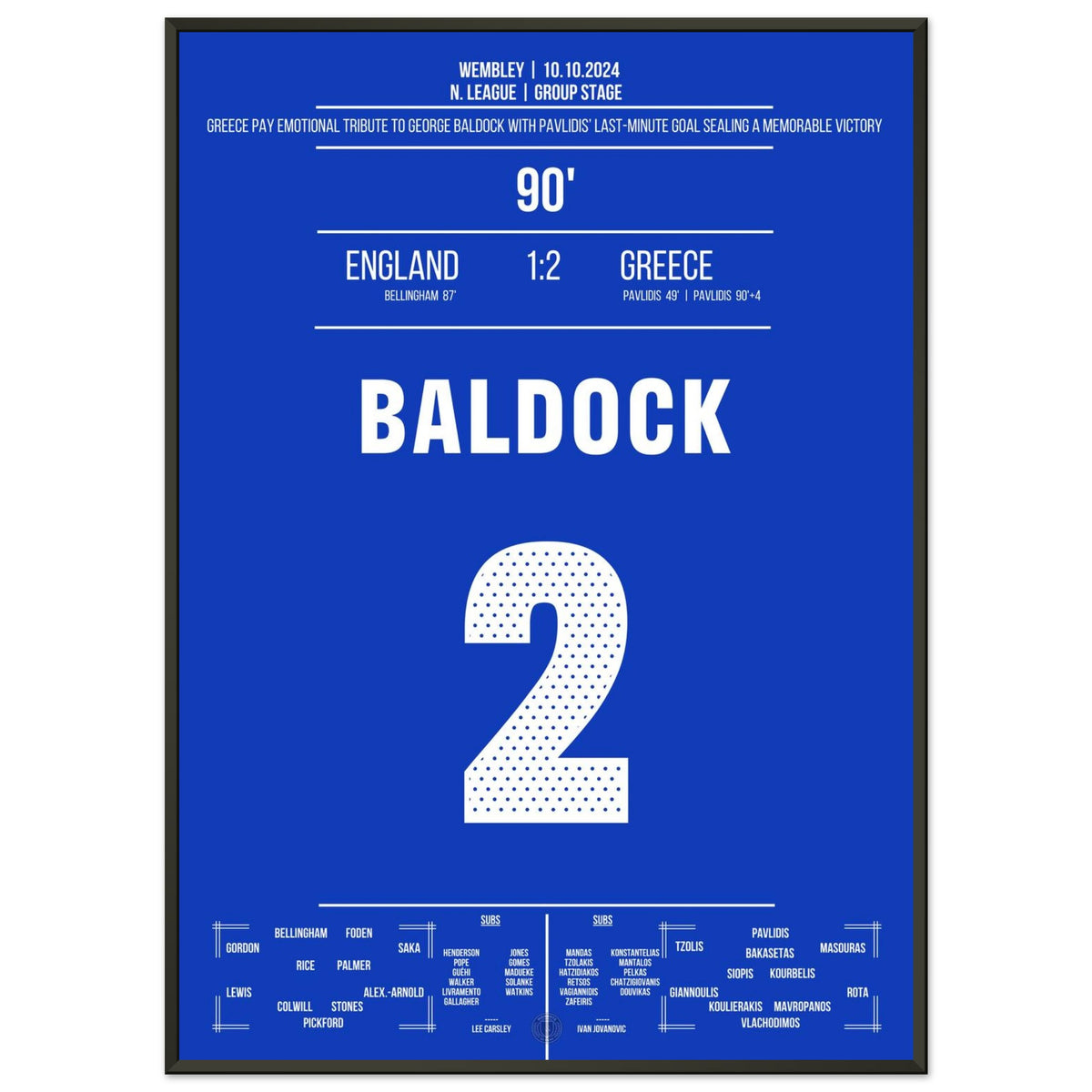 La Grèce dédie la victoire historique de George Baldock à Wembley