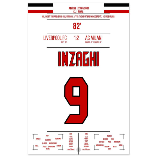 Inzaghi doppietta nella finale del 2007 contro il Liverpool