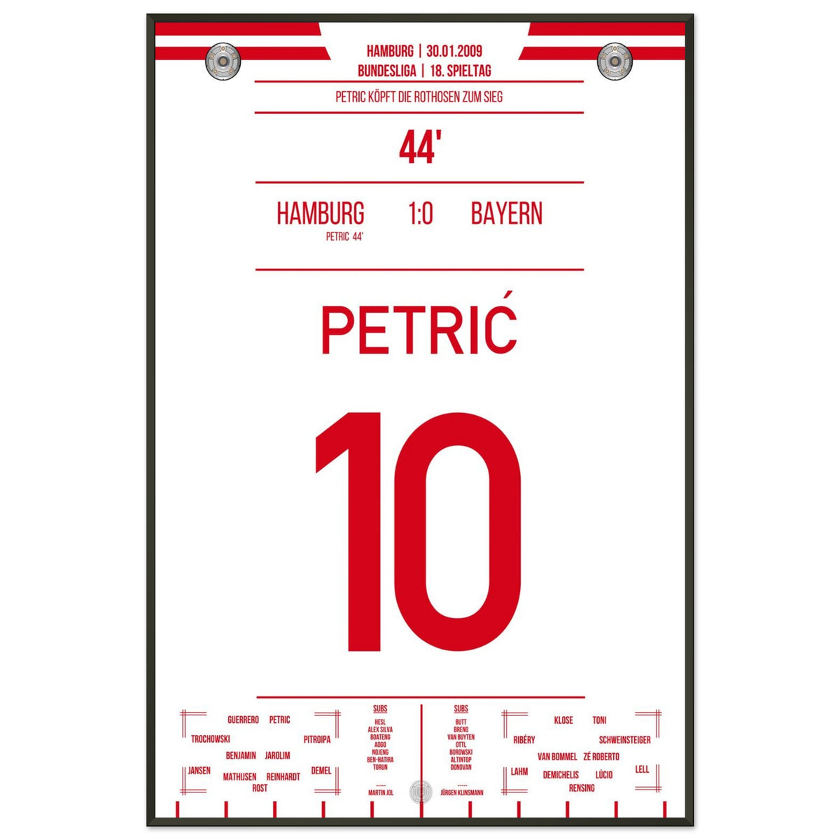 Petric dirige Hambourg pour gagner contre le Bayern