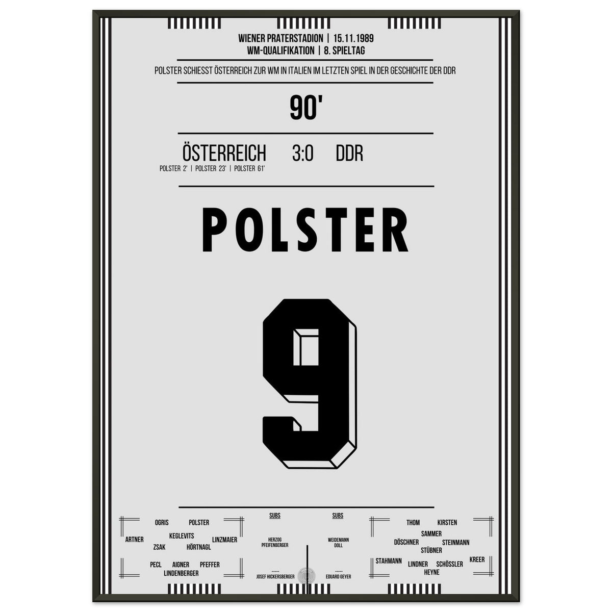 Polster emmène l'Autriche à la Coupe du monde 1990 en Italie avec un tour du chapeau