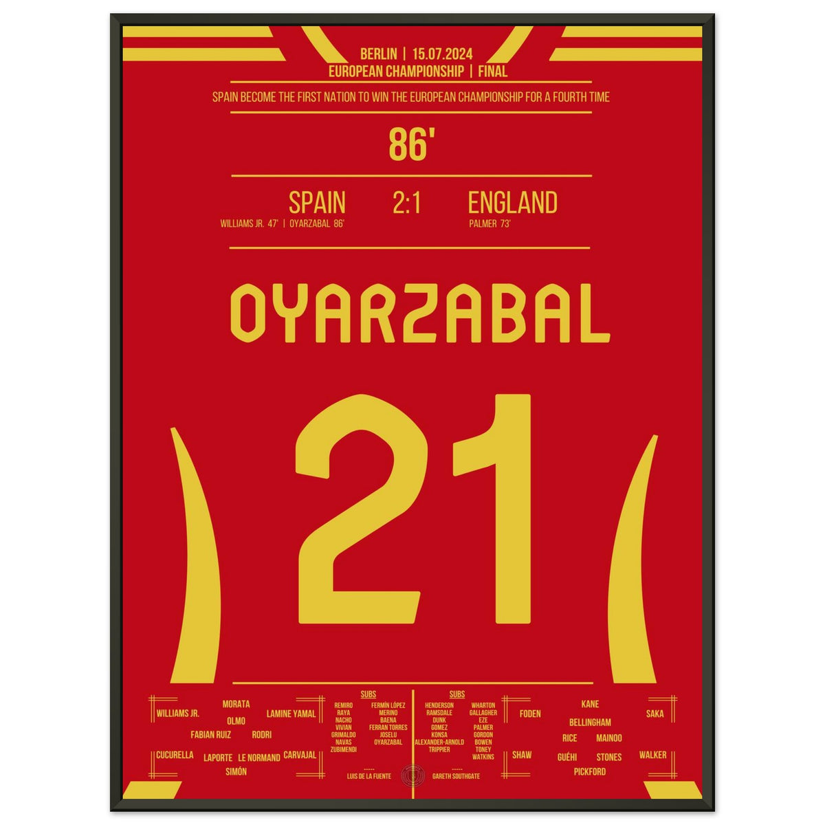 Oyarzabal scores Spain to the European Championship title 2024