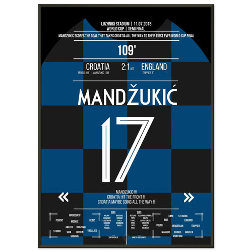 The goal to the World Cup final! Mandzukic fires Croatia to victory over England in 2018