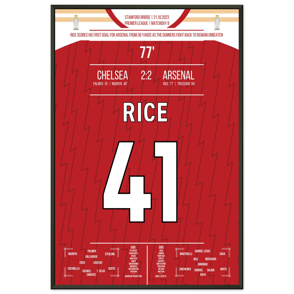 Rice marque un but à distance lors du derby à Chelsea