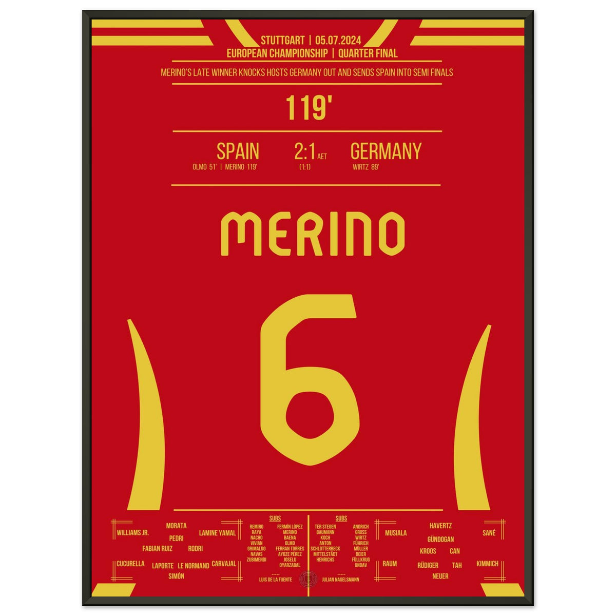 Mikel Merino köpft Spanien in letzter Minute ins Halbfinale