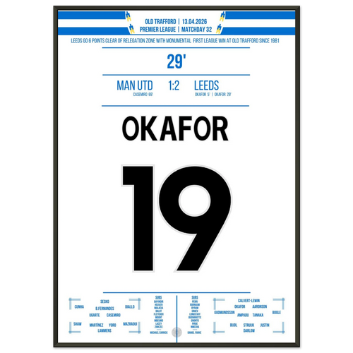 Okafor trifft doppelt bei Leeds erstem Liga-Sieg im Old Trafford seit 1981
