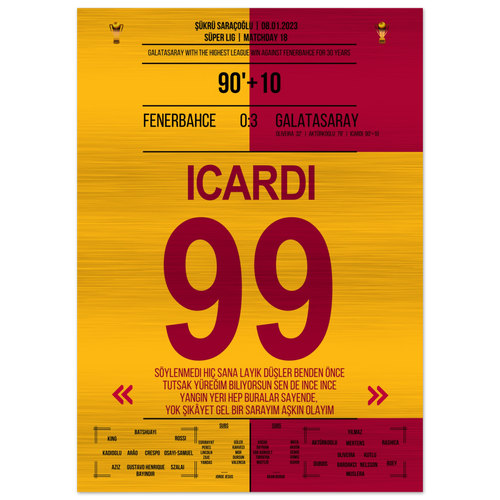 Galatasaray demolisce Fenerbahce nel proprio stadio – Metal Edition