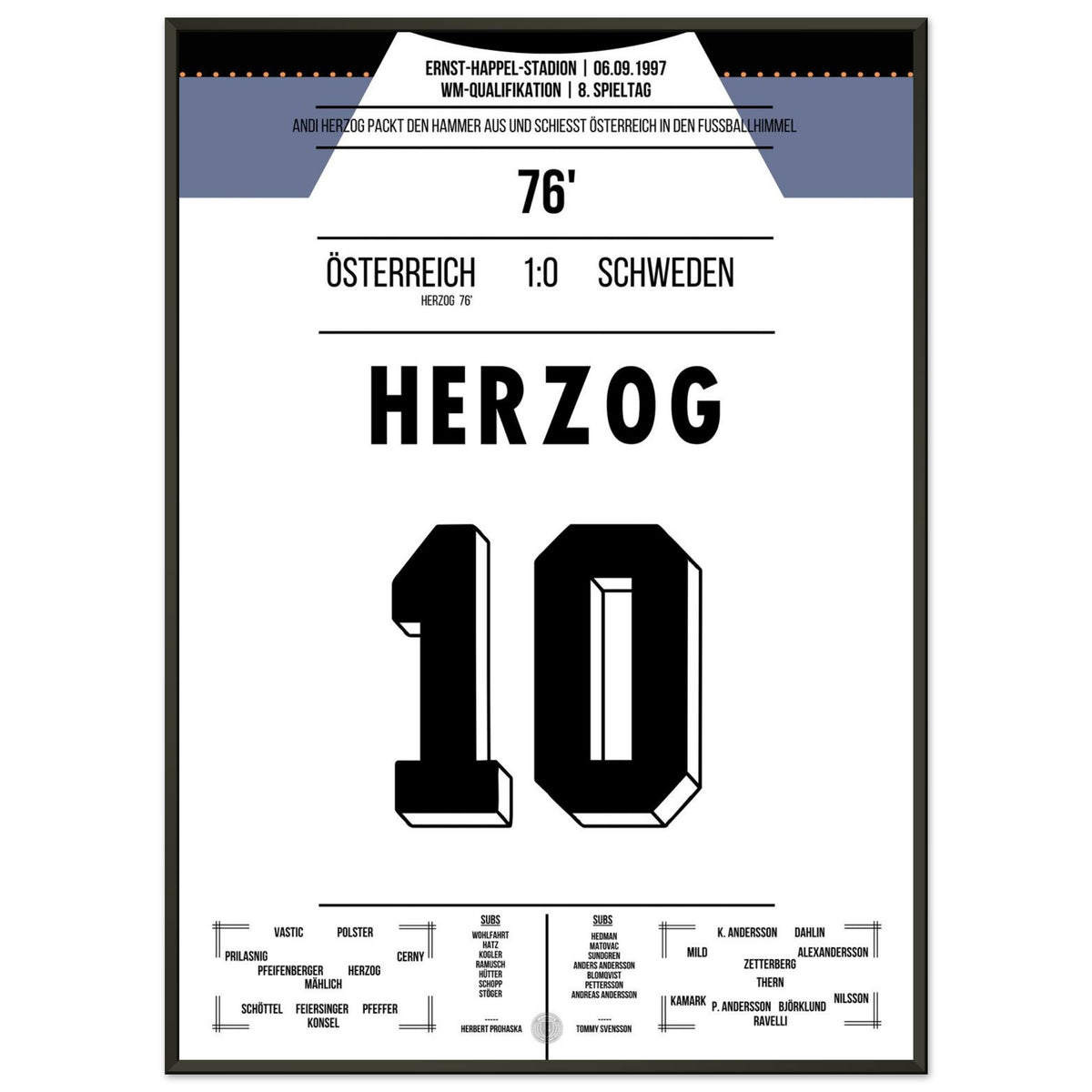Le marteau d'Andi Herzog fait trembler le stade Ernst Happel