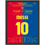 Barcelona's Machtdemonstration im Bernabéu in 2009 | Messi's Doppelpack 30x40-cm-12x16-Premium-Semi-Glossy-Paper-Metal-Fra
