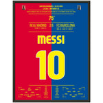 Barcelona's Machtdemonstration im Bernabéu in 2009 | Messi's Doppelpack 45x60-cm-18x24-Premium-Semi-Glossy-Paper-Metal-Fra
