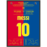 Barcelona's Machtdemonstration im Bernabéu in 2009 | Messi's Doppelpack 50x70-cm-20x28-Premium-Semi-Glossy-Paper-Metal-Fra