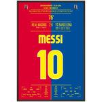 Barcelona's Machtdemonstration im Bernabéu in 2009 | Messi's Doppelpack 60x90-cm-24x36-Premium-Semi-Glossy-Paper-Metal-Fra