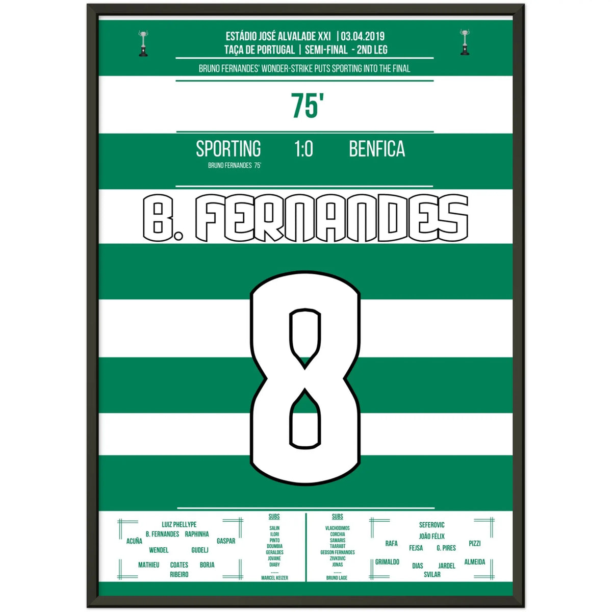 Bruno Fernandes fires Sporting into the cup final in the 2019 derby