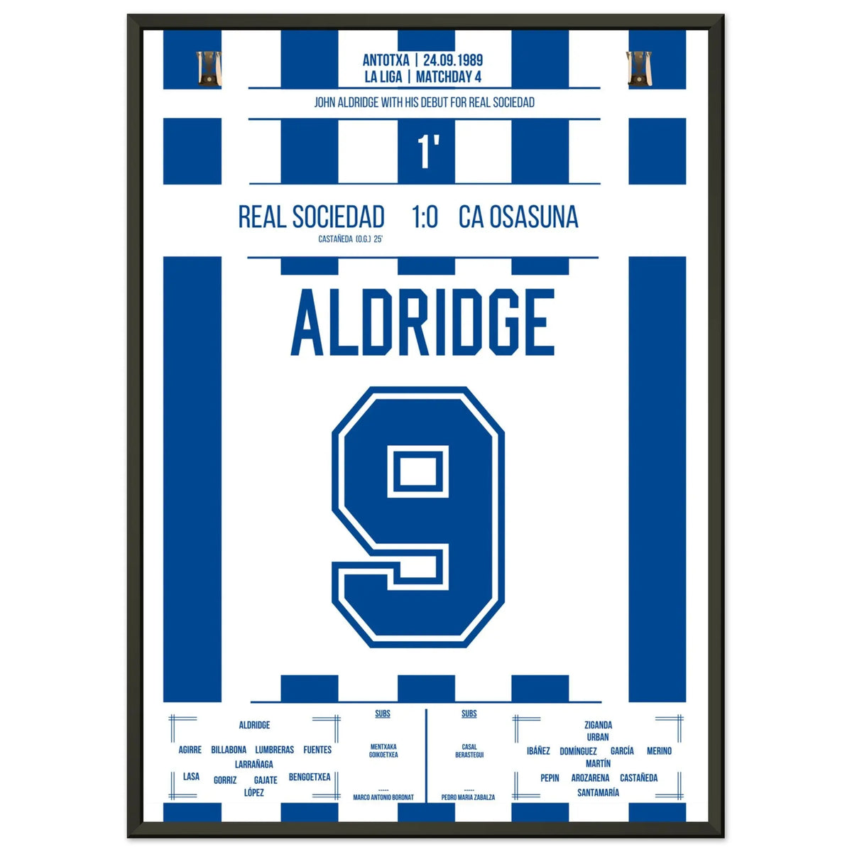 Début de John Aldridge avec la Real Sociedad