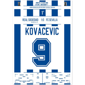 Debutto di Darko Kovacevic per la Real Sociedad nel 1996