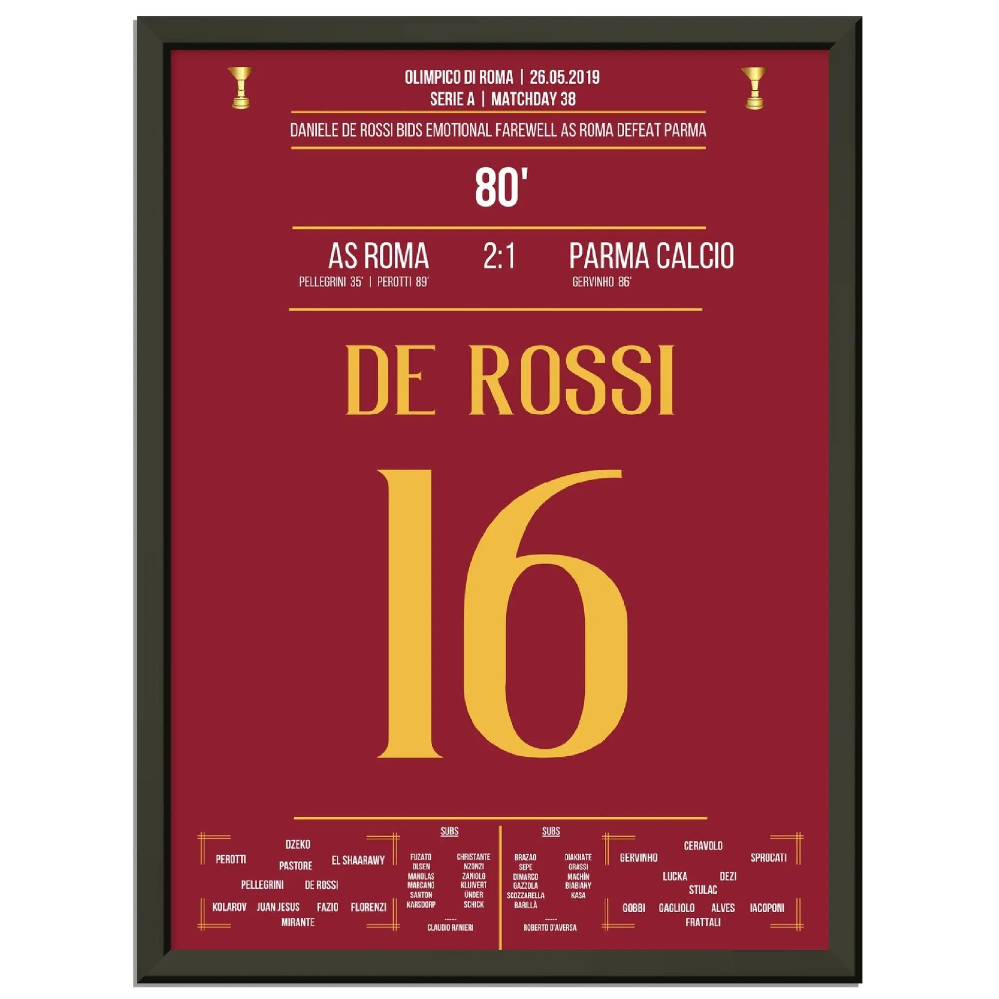 Der emotionale Abschied von Roma-Legende Daniele De Rossi 2019 