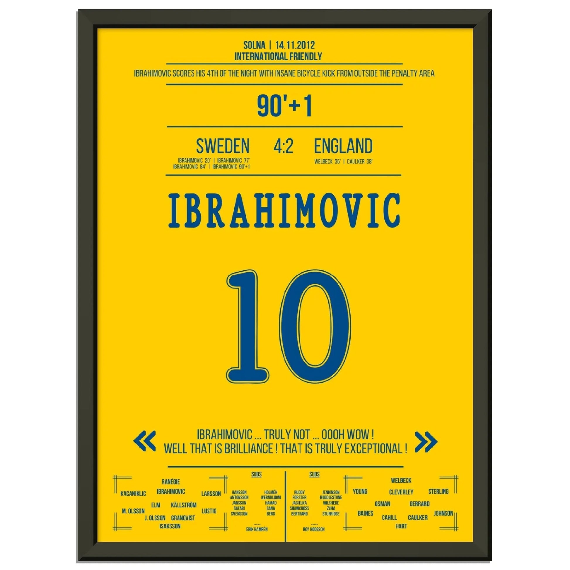 Die Zlatan Show gegen England in 2012 