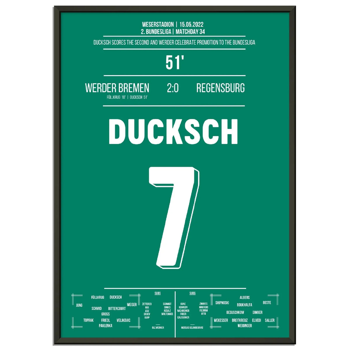 Ducksch seals Bremen's return to the top